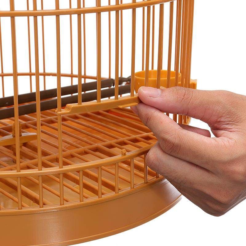 Bird Cage Plastic Pigeon Parrot Canary Pet Hanging Feed Square Travel Carrier