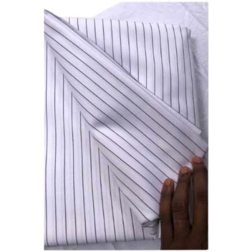 Italian Quality Senator Material - 4 Yards - White & Black