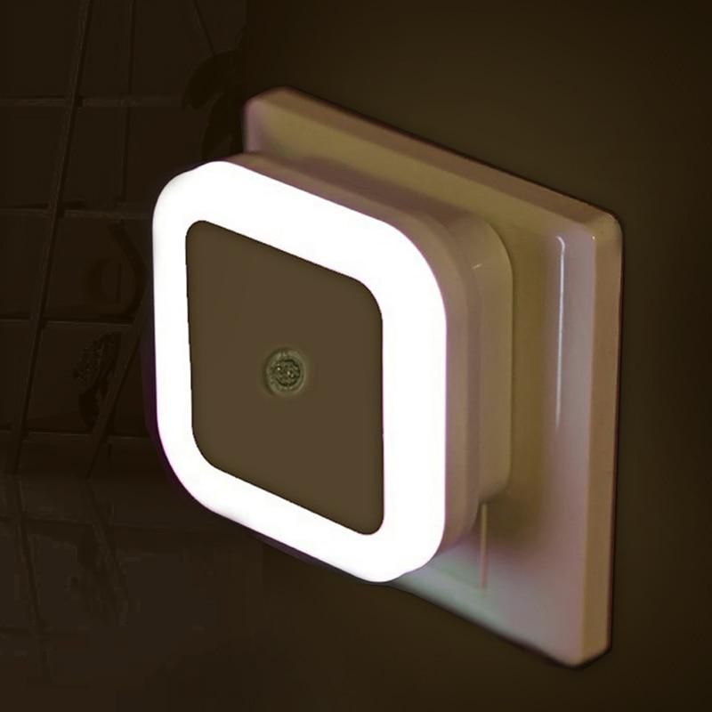LED Night Light Mini Light Sensor Control 110V 220V EU Plug Nightlight Lamp For Children Kids Living Room Bedroom Lighting