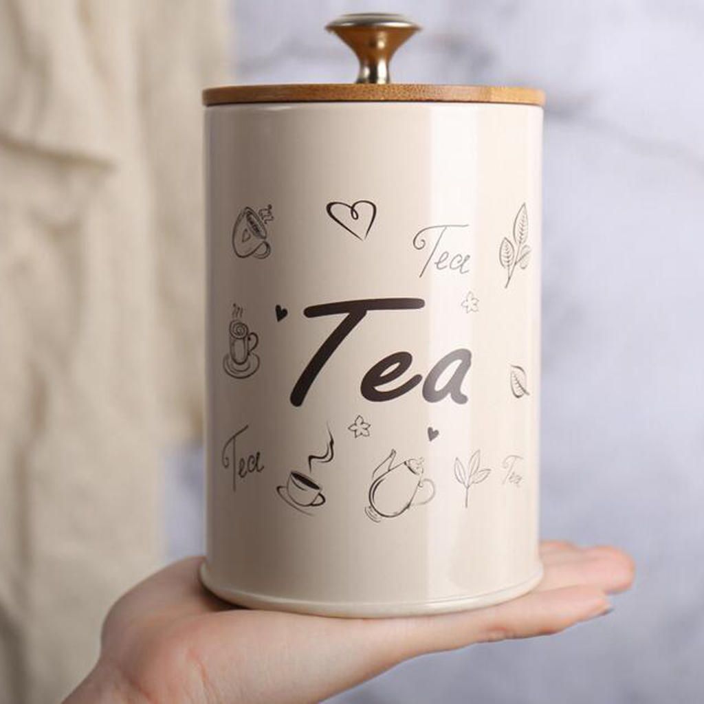 3pcs/set Metal Sugar Coffee Tea Tin Jar Container Candy Sealed Can