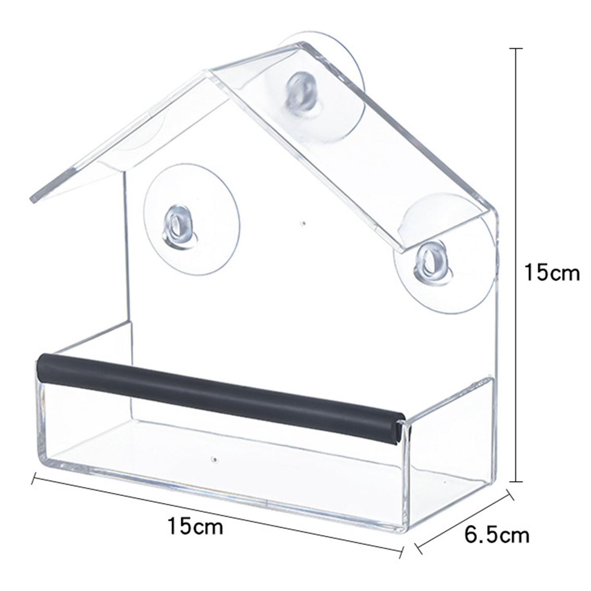 Stain-resistant Bird Feeder View Bird Feeder Easy-clean Acrylic Strong Clear