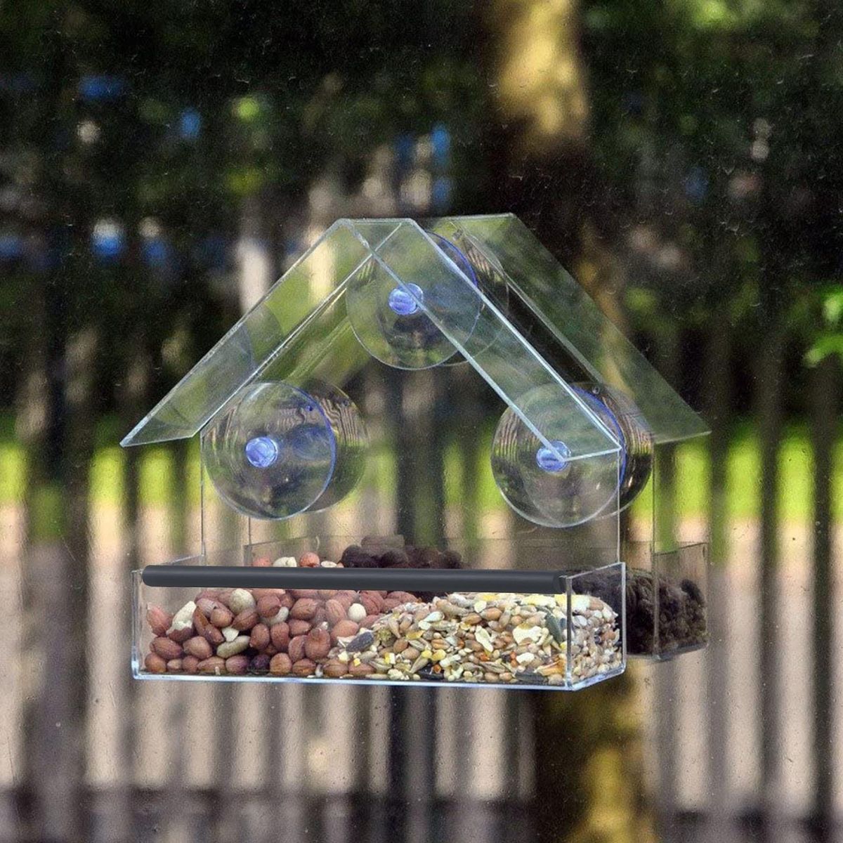Stain-resistant Bird Feeder View Bird Feeder Easy-clean Acrylic Strong Clear