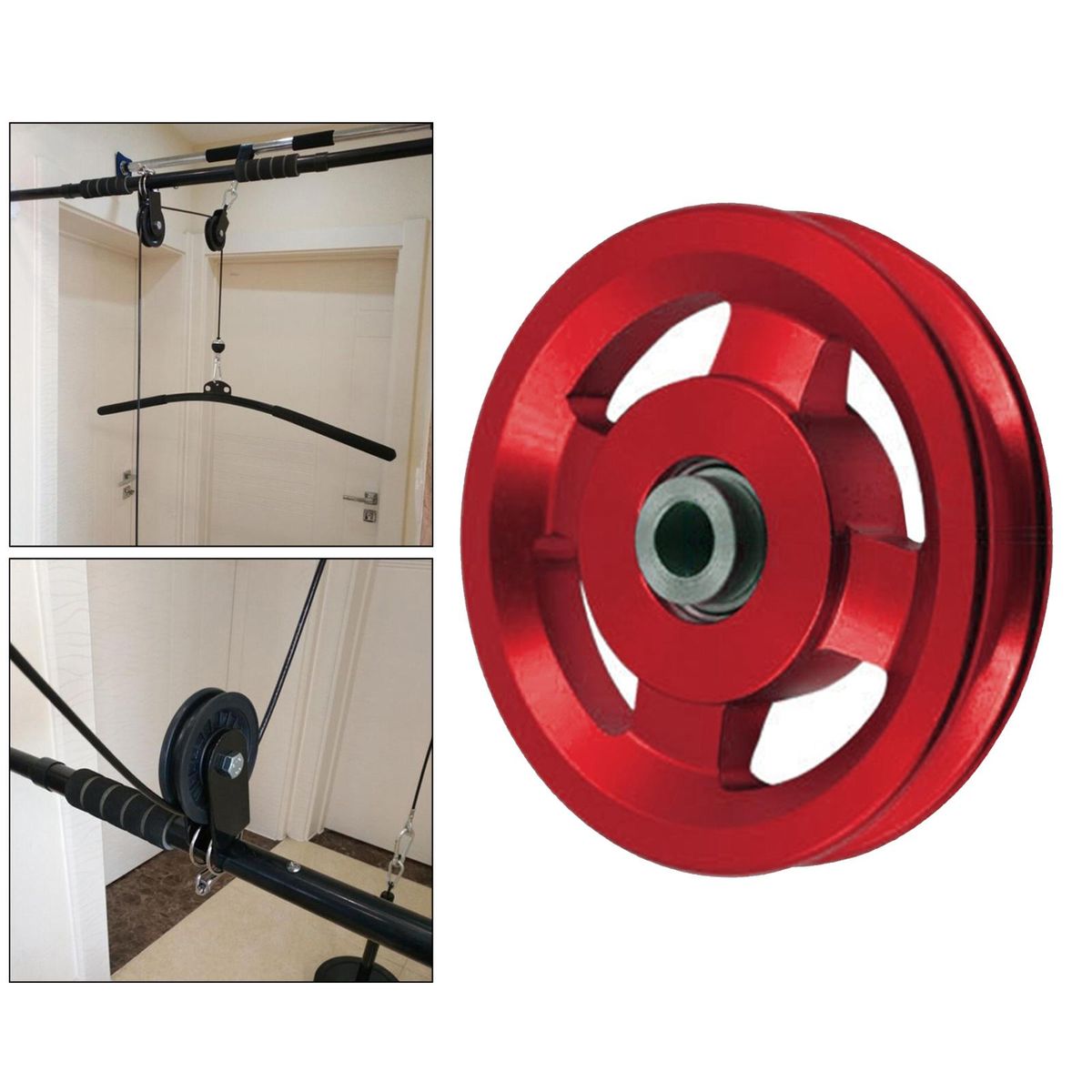 Bearing Pulley Wheel For Cable Machine Gym Fitness Equipment 95mm Red