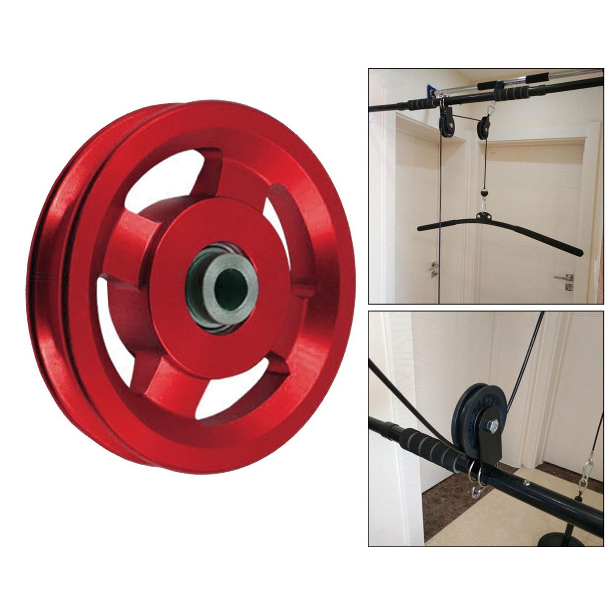 Bearing Pulley Wheel For Cable Machine Gym Fitness Equipment 95mm Red