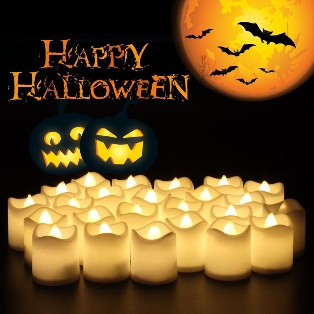 12Pcs Flameless LED Candles Tea Light Creative Lamp Battery Powered Home Wedding Birthday Party Decoration Lighting