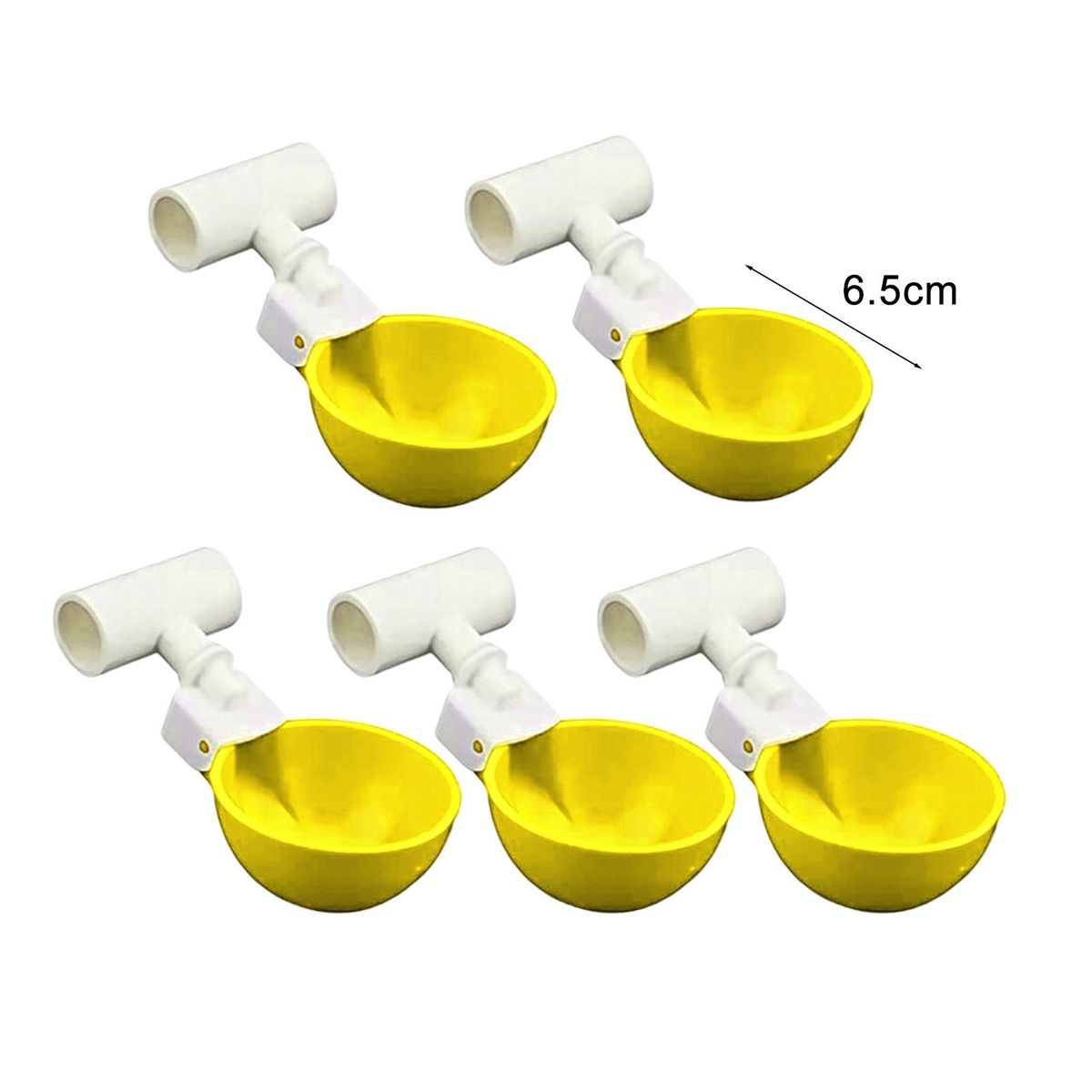 5Pcs Chicken Waterer Large Automatic Chicken Waterer Cup Yellow