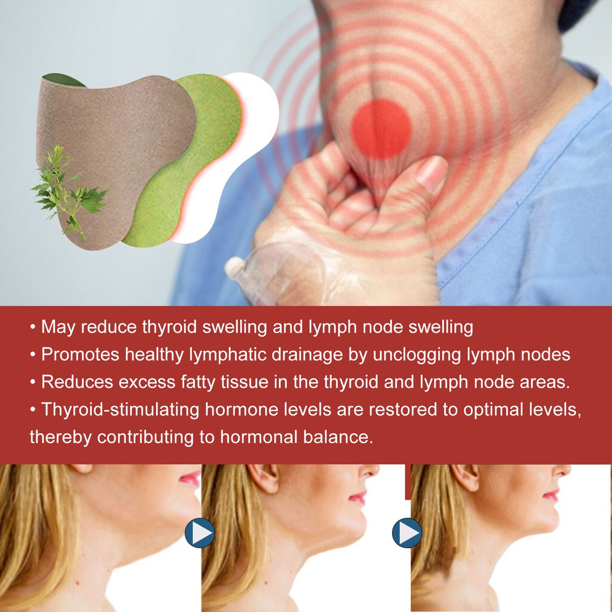 7Pcs Lymphatic Detox Patches Neck/Armpit