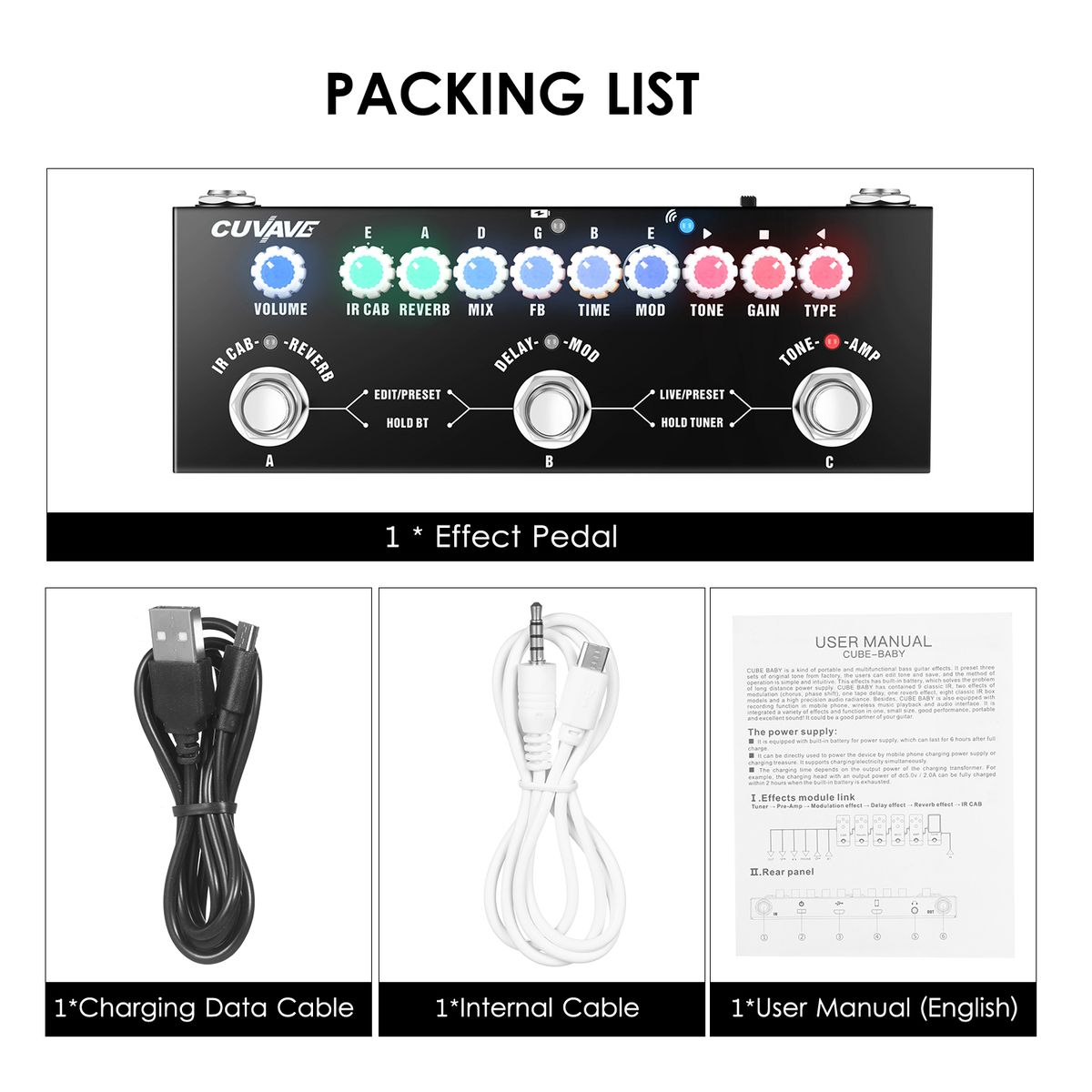 Multifunctional Electric Guitar Combined Effect Pedal