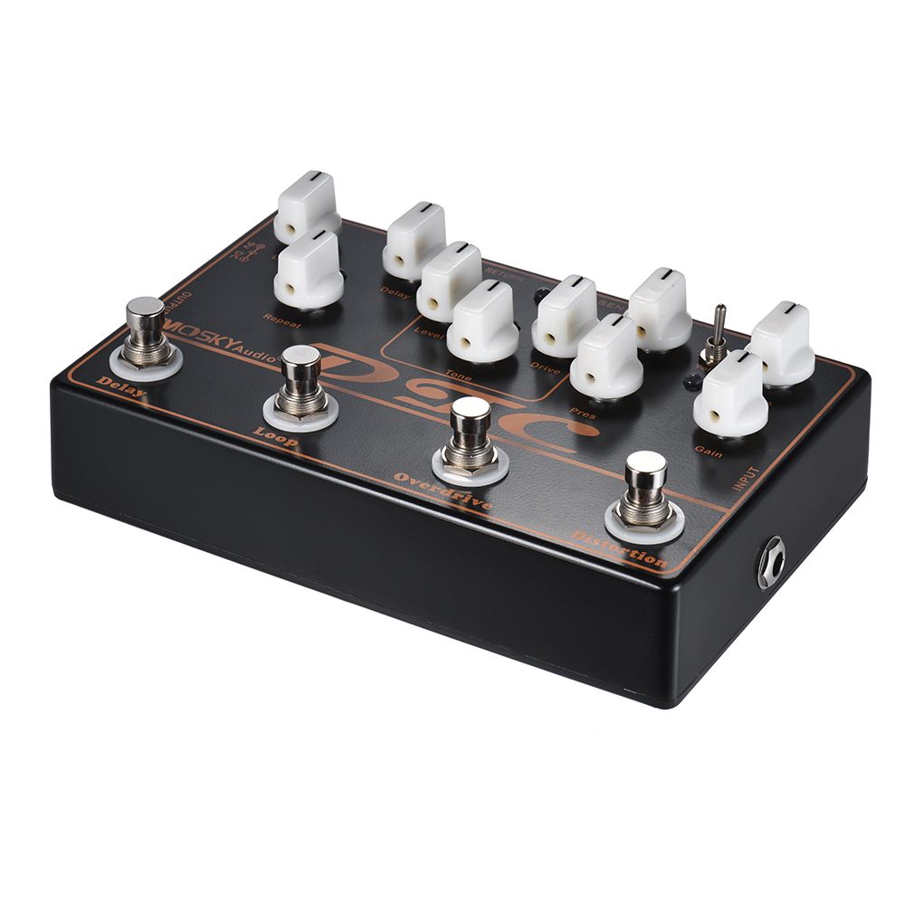 DTC 4-in-1 Electric Guitar Effects Pedal Distortion +