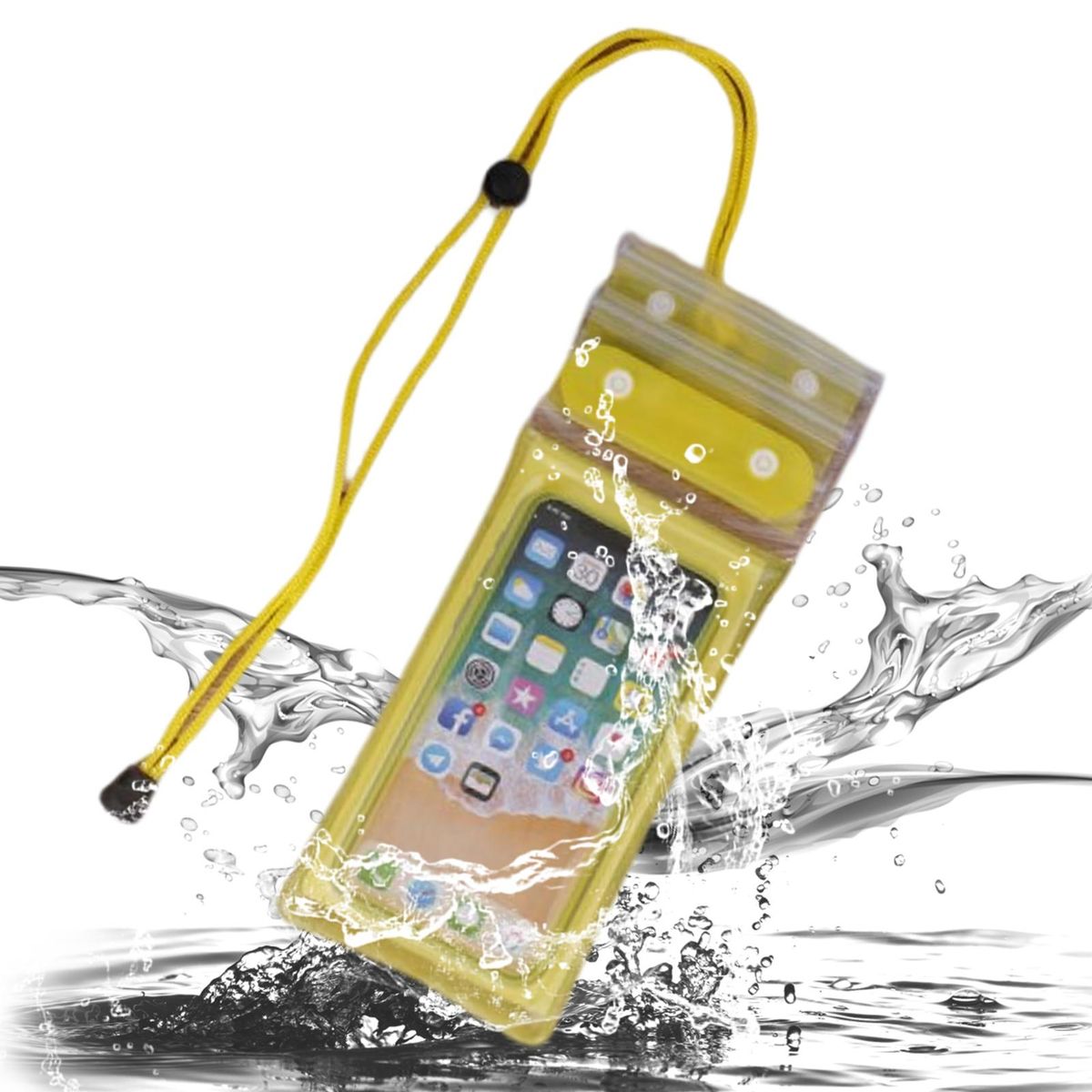 Waterproof Phone Bag Universal Phone Water Resistant Bag Yellow