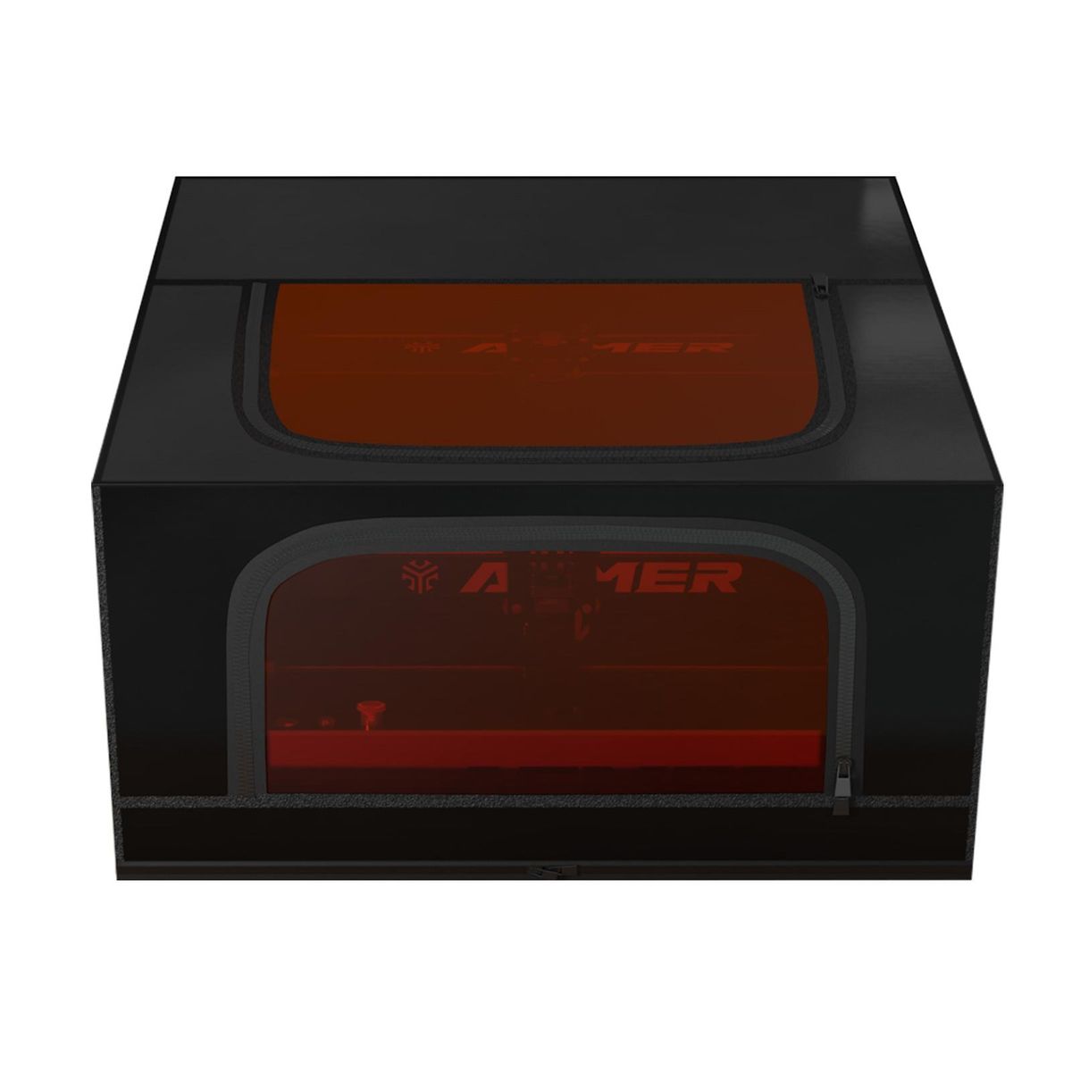 ACMER-R10 Laser Engraver Closure with Vent Foldable Protective Cover Safe Fireproof Cloth Dust-proof Smoke Exhaust Eye Protection 700*700*350mm Large Size Compatible with Most Laser Engraving Machine XTOOL D1/D2 Ortur Laser M