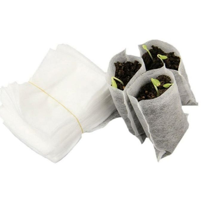 100 Pcs Environmental Protecting Nursery Pots Seedling Raising Storage Bags