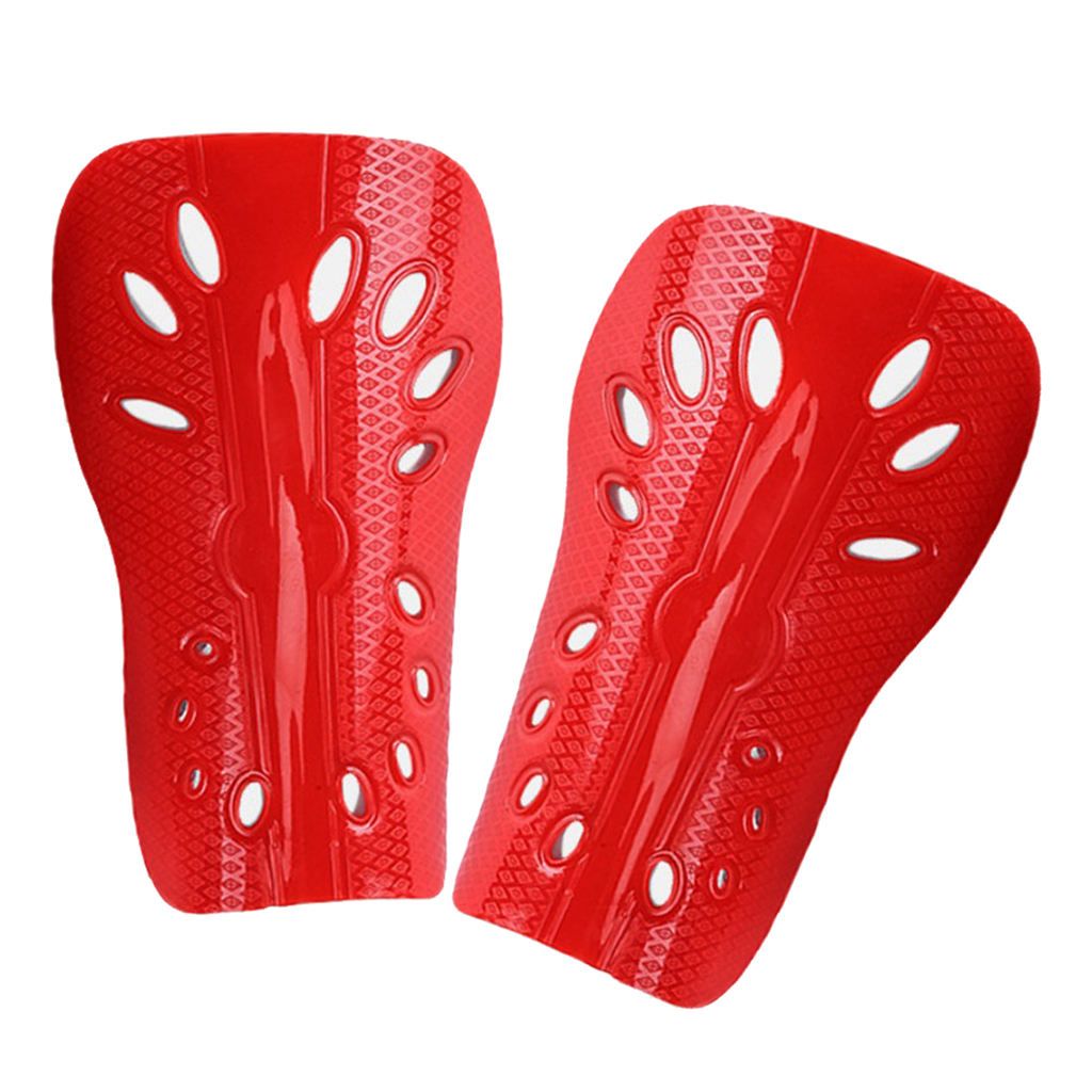 Soccer Football Shin Guards Pads Shinguard Protector Girl Boy Red