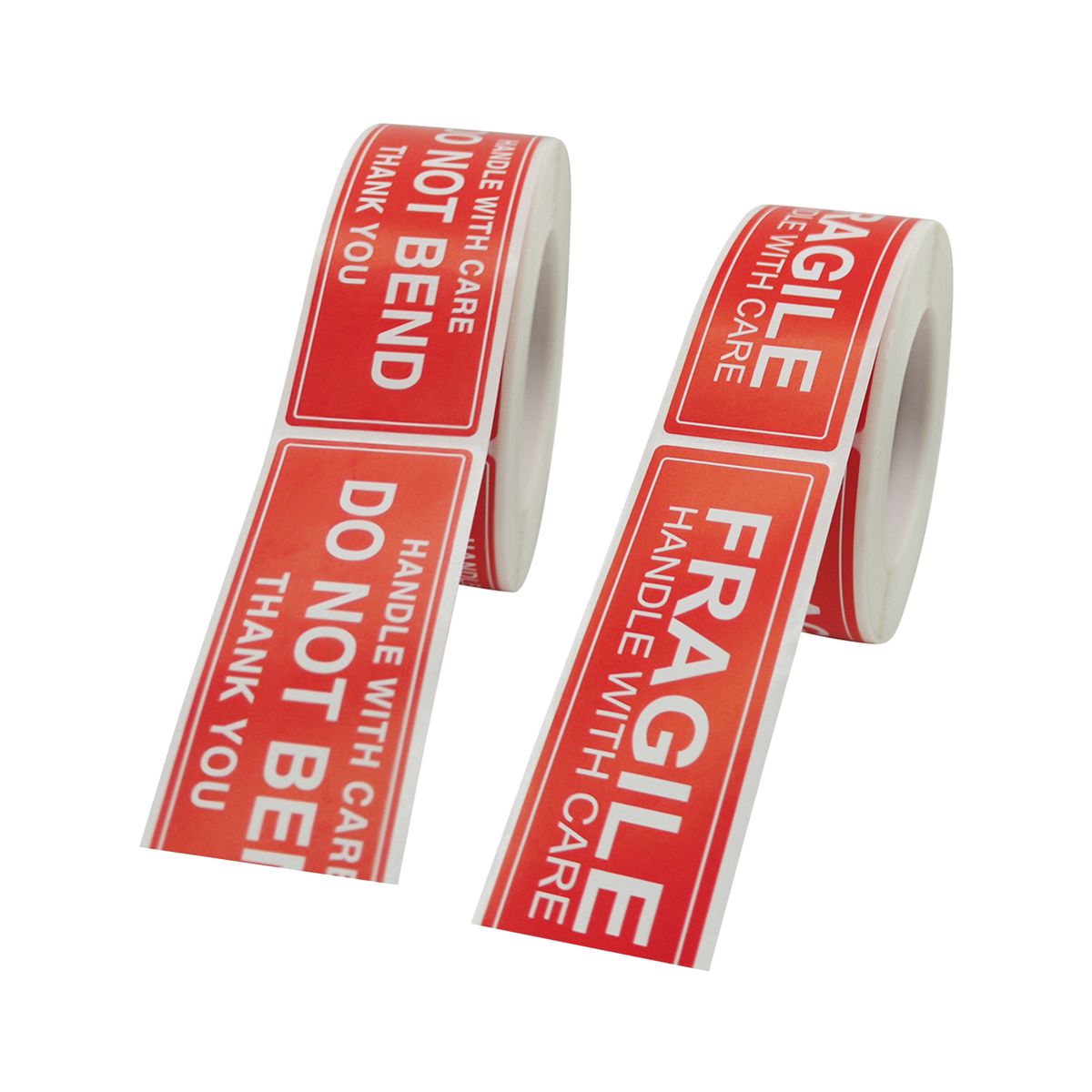 500  Red Fragile Warning Label Sticker Do Not Bend Durable