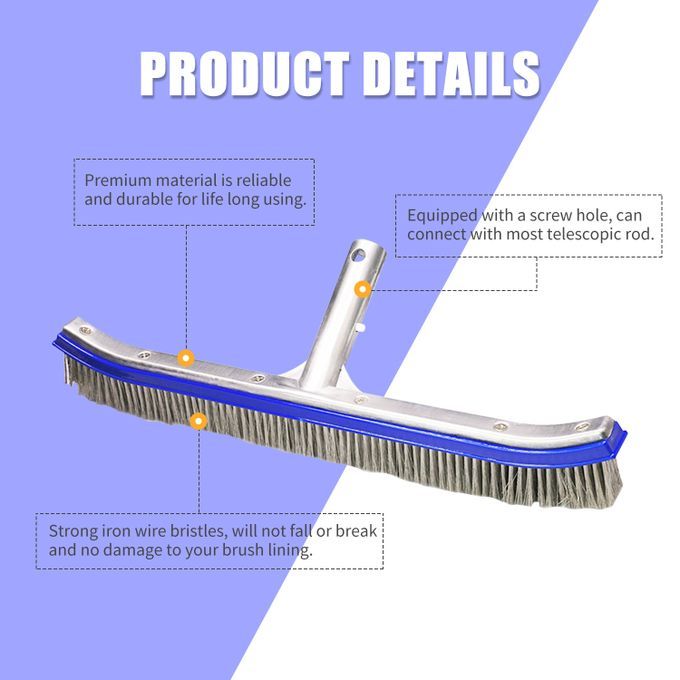 Swimming Pool Brush Heavy Duty Scrubbing  Aquarium Algae-Type 3