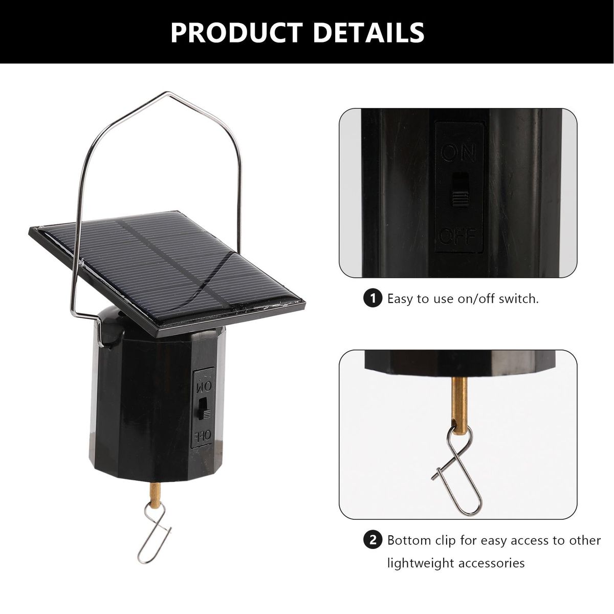 Solar Hanging Display Motor Rotating Small Motor Solar Energy Wind Spinner Motor Multi-Purposes Rotatable Hook 2Pcs