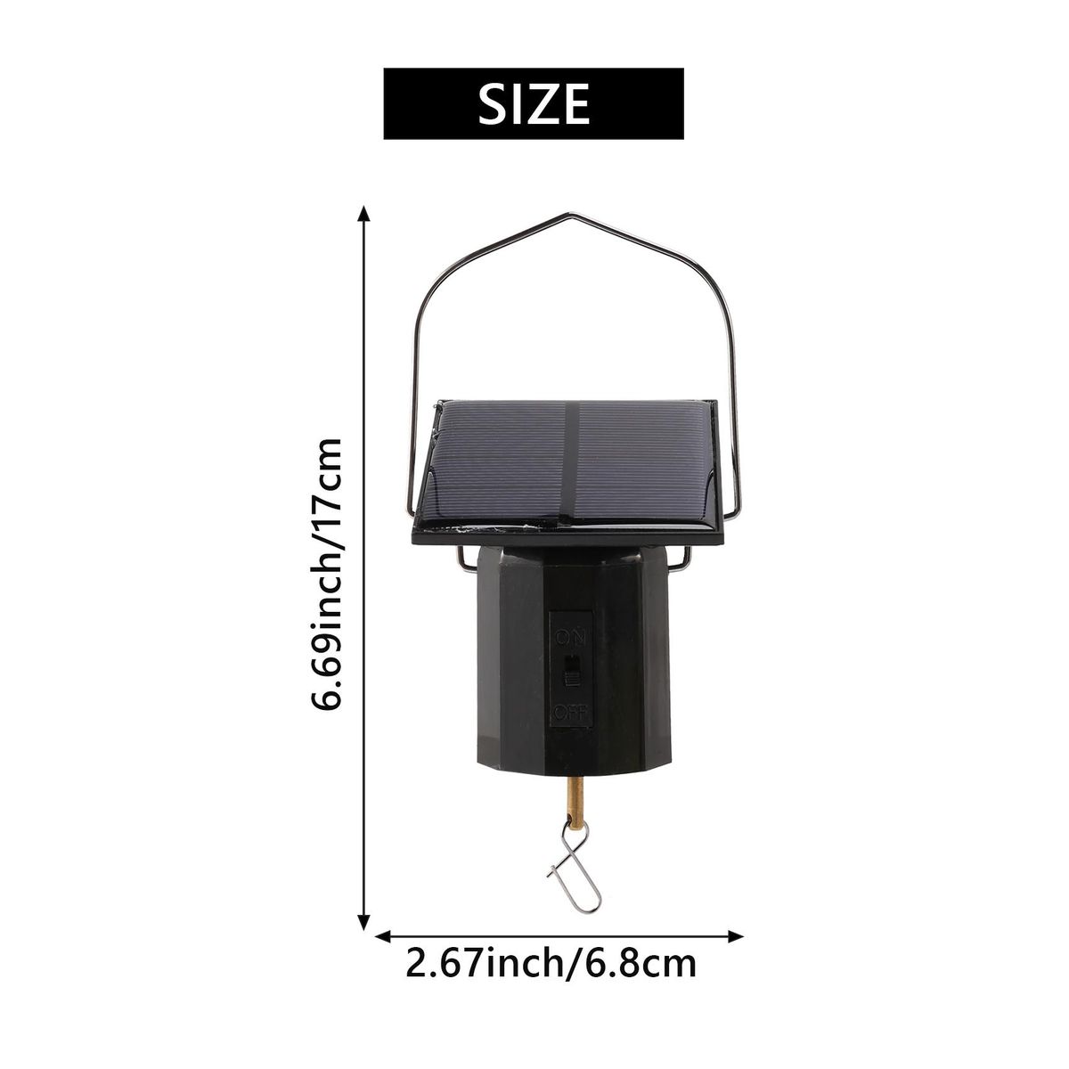 Solar Hanging Display Motor Rotating Small Motor Solar Energy Wind Spinner Motor Multi-Purposes Rotatable Hook 2Pcs