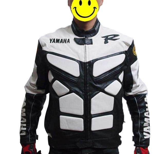 Motorcycle Racing PU Windproof Protection Jacket Coat For Y Amaha Black