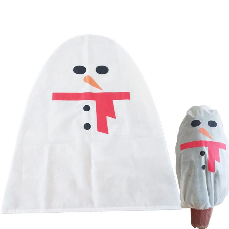 Plant Freeze Protection Cover Bag Garden Plant Cover Winter Freeze Frost Protection Warm Cover Plant Protecting Bag Snowman Xmas