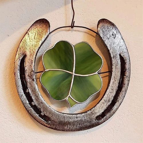 Four Leaf Clover Good Luck Horseshoe Lucky Charms Metal