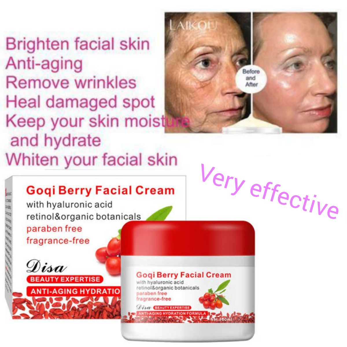 Effective Anti-wrinkle, Skin Repair, Brightening, Anti-spots Solution