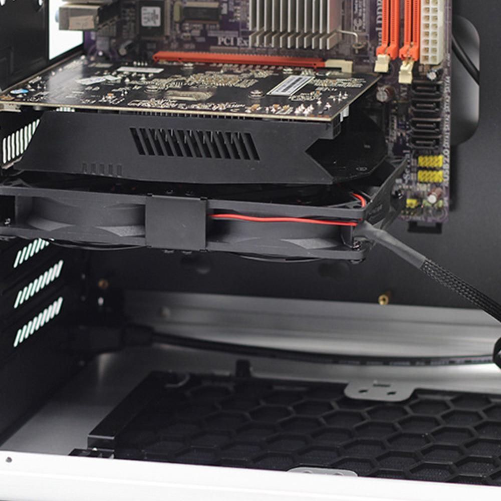 Fan Mount Rack for Graphics Video Mount 8cm Dual Cool Fan Br
