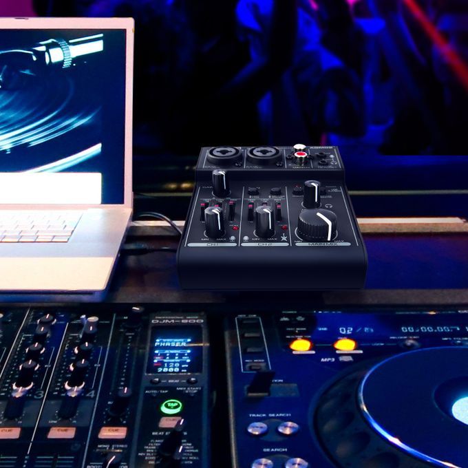 Ammoon AGM02 Mini 2-Channel Sound Card Mixing Console