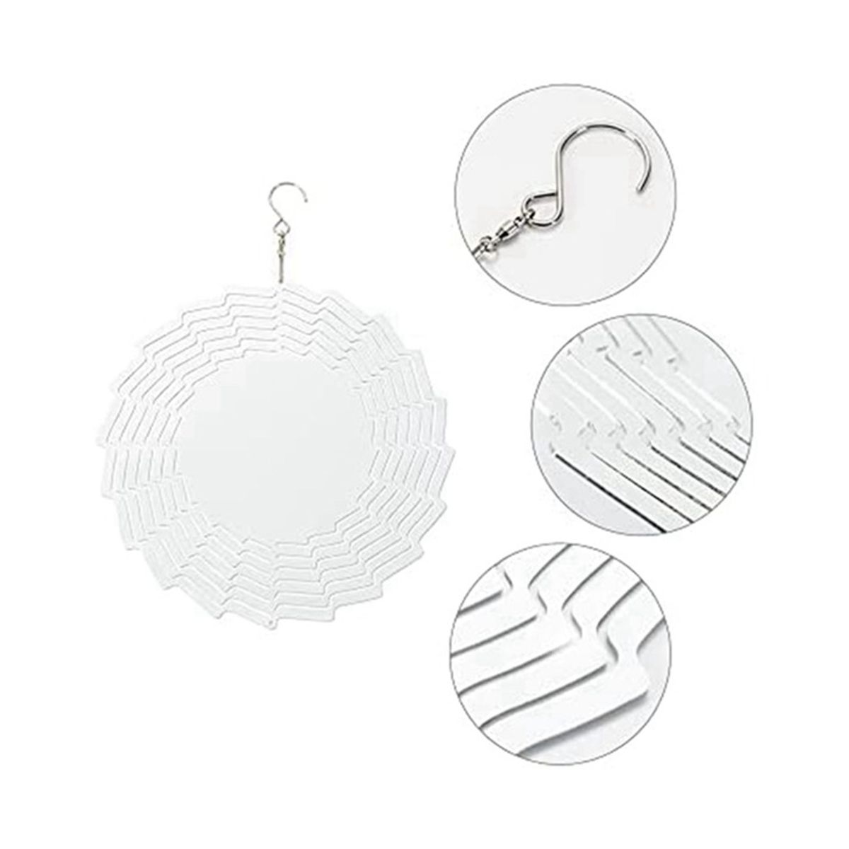 4Pcs Sublimation Wind Spinner Blanks 8 Inch 3D Wind