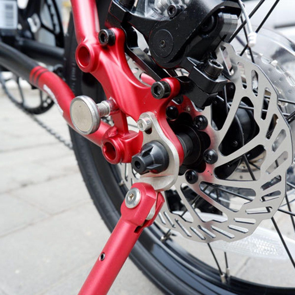 Folding Bike Kickstand for K3 412 Side Bracket Red