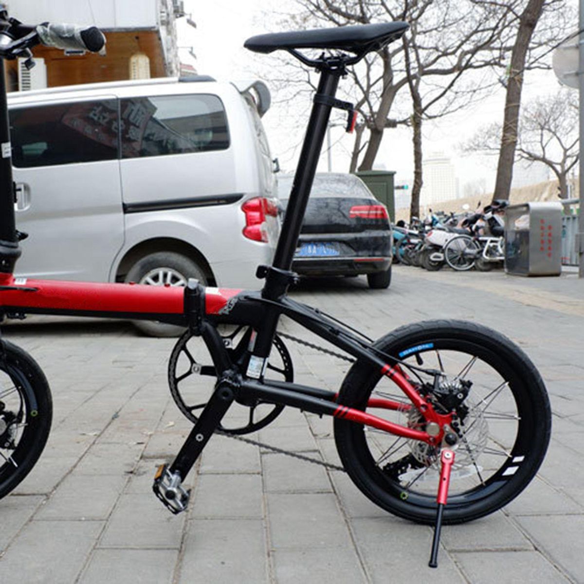 Folding Bike Kickstand for K3 412 Side Bracket Red