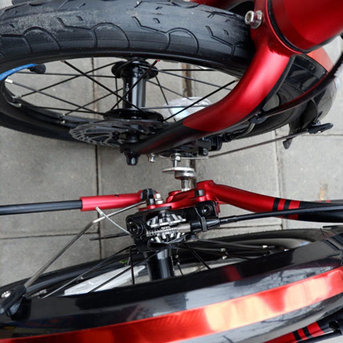 Folding Bike Kickstand for K3 412 Side Bracket Red