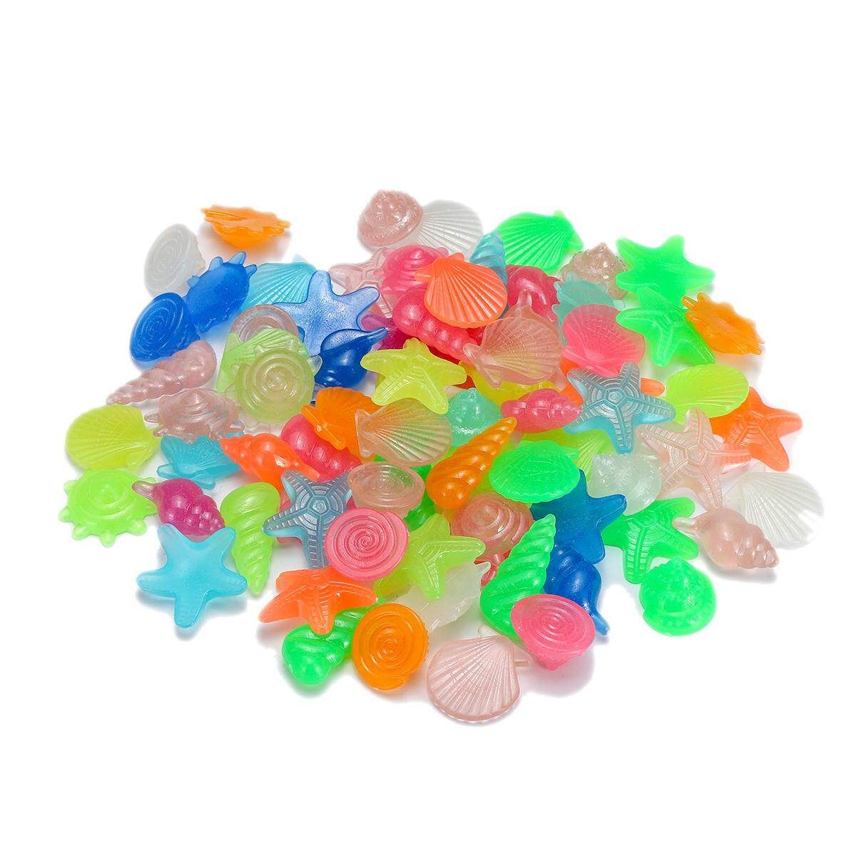 80x Set Luminous Aquarium Fish Tank Accessories Marine Animal Mixed Color Marine Animals