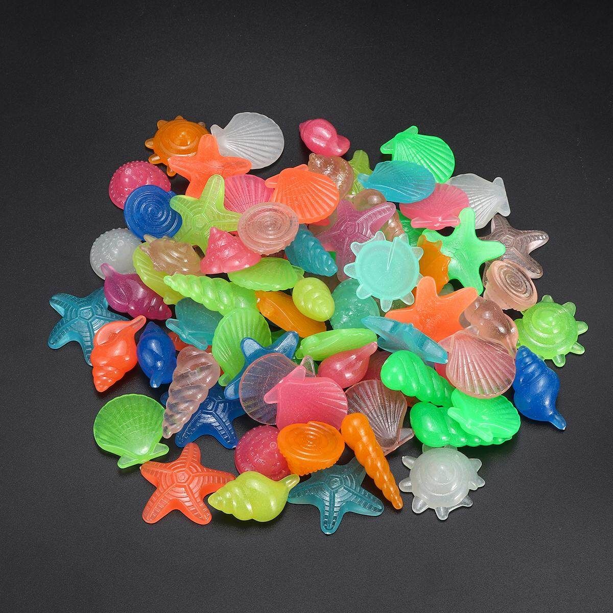 80x Set Luminous Aquarium Fish Tank Accessories Marine Animal Mixed Color Marine Animals