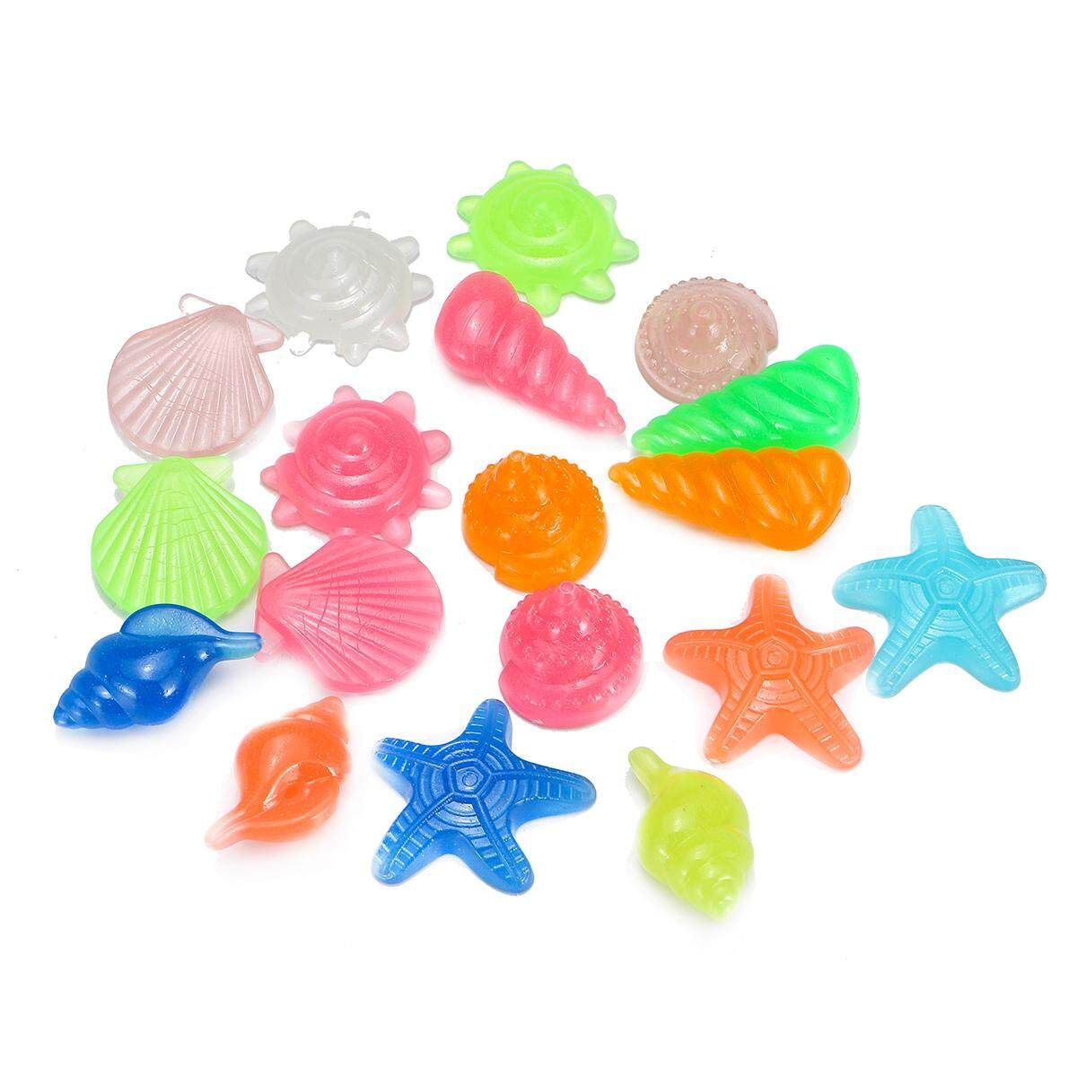 80x Set Luminous Aquarium Fish Tank Accessories Marine Animal Mixed Color Marine Animals