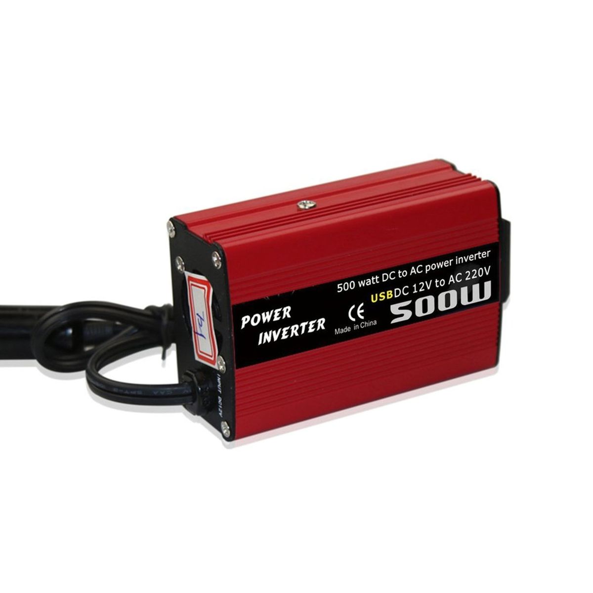 OR 500W DC To AC Power Converter 12V 110V 220V Car Inverter With Dual USB Red