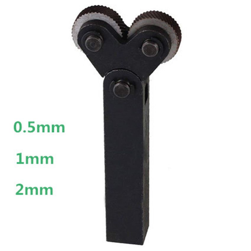 Dual Wheel Knurling Tool Kit 7pcs 0.5mm 1mm 2mm Wheel Linear Pitch Knurl Set Steel La
