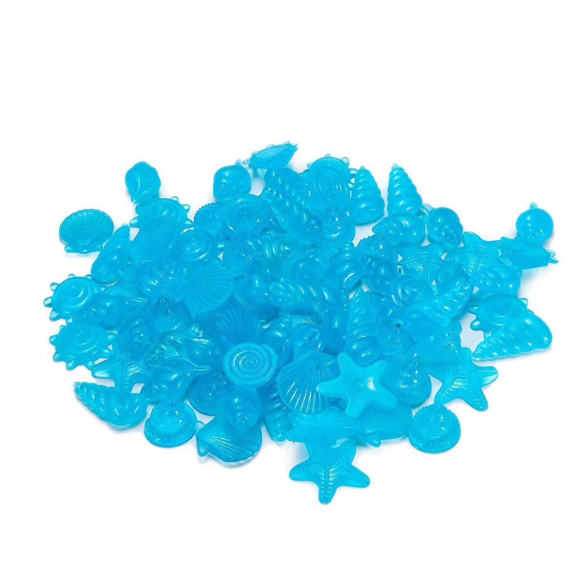 80x Set Luminous Aquarium Fish Tank Accessories Marine Animal Lake Blue Marine Animals