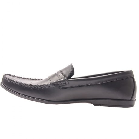 Belt Detail Loafers-Black