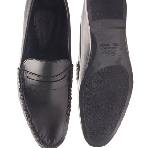 Belt Detail Loafers-Black