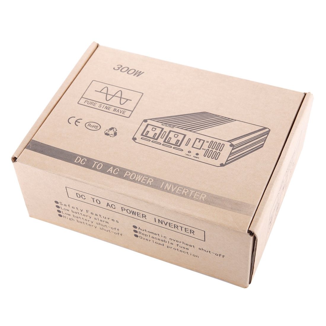 SUVPR DY-LG300S 300W DC 24V To AC 220V Pure Sine Wave Car Power Inverter With Universal Power Socket