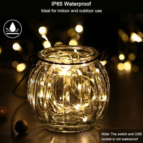 Fairy Lights 10m 100 LEDs String Lights USB Remote Control