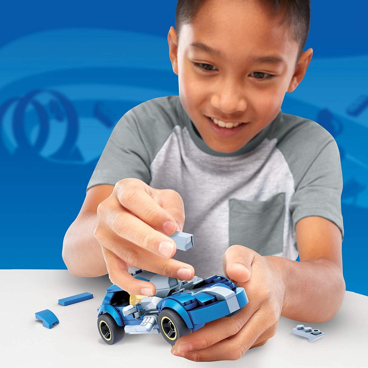 Construx GVM31 Hot Wheels Twin Mill Blue