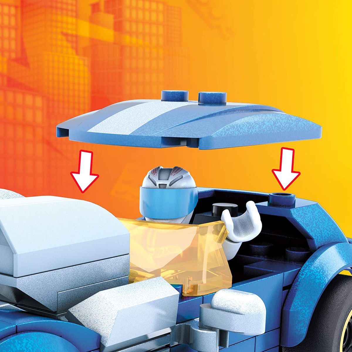 Construx GVM31 Hot Wheels Twin Mill Blue