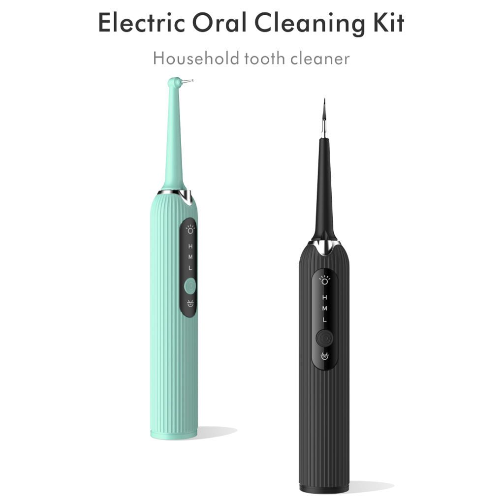 Electric Teeth Plaque Remover Kit Tooth Cleaner Machine For Adult Blue