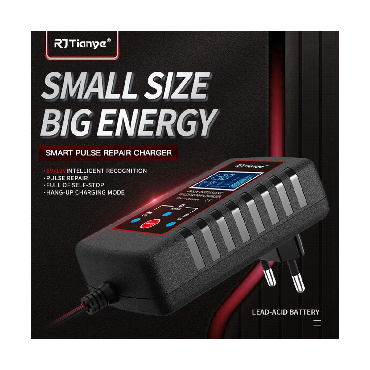 6V 12V Fully Automatic Smart Charger 2A High Power