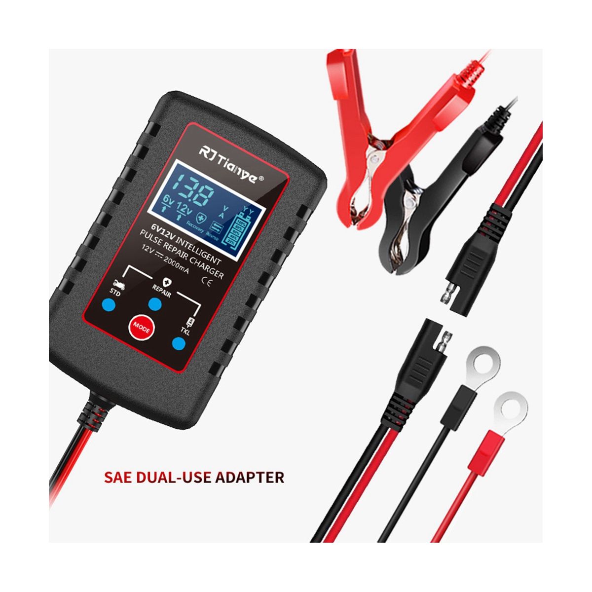 6V 12V Fully Automatic Smart Charger 2A High Power