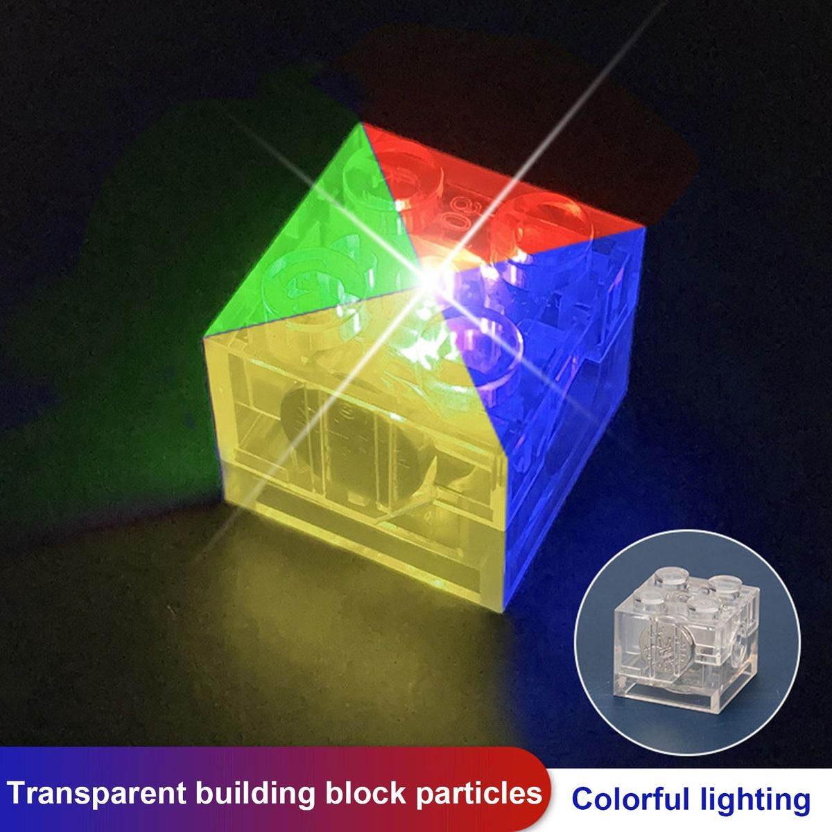 Building Block Toy Light Up Building Block Brick Multicolor