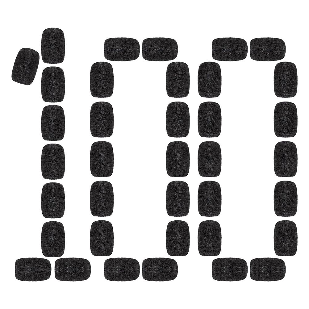 100 Pieces Mini Foam Microphone Windscreen For Headset