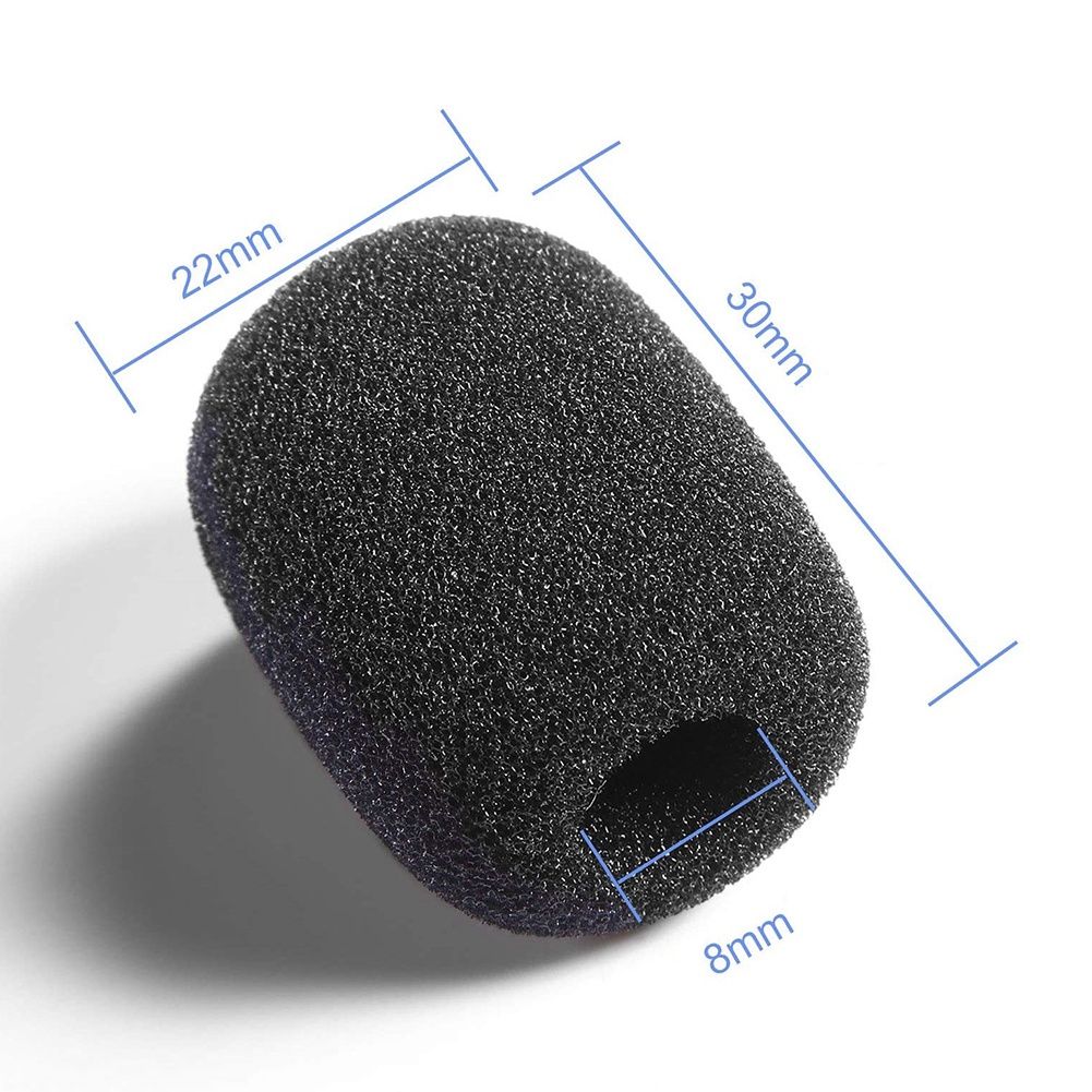 100 Pieces Mini Foam Microphone Windscreen For Headset