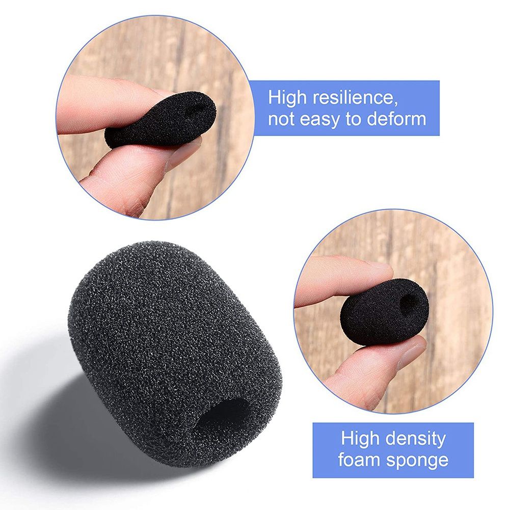 100 Pieces Mini Foam Microphone Windscreen For Headset